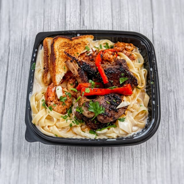 Lamb Chop Alfredo.